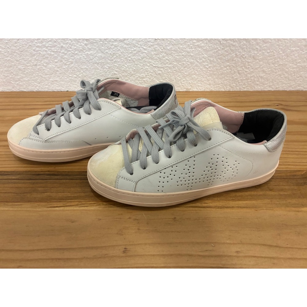 P448 Shoes Womens 35 John White Leather You Can Surf Later Sneakers Italy